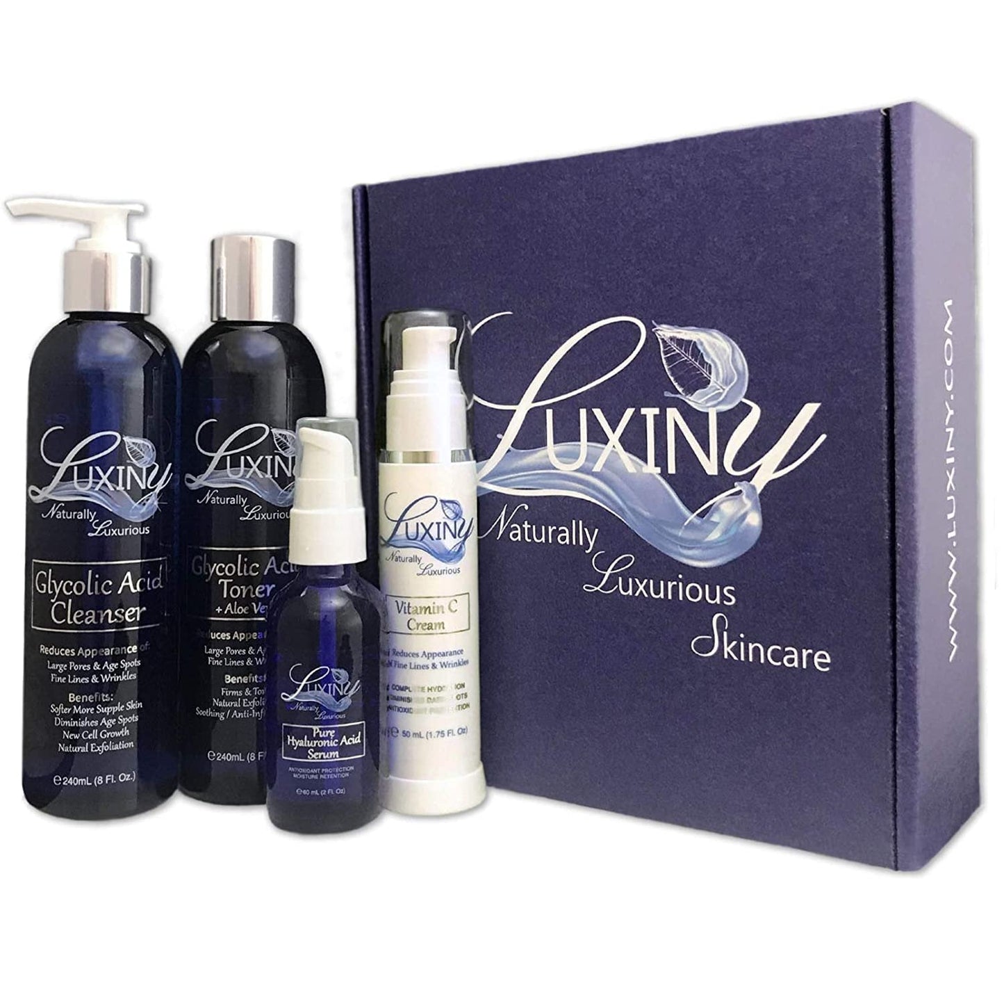 Skin Care Set | Moisturizing Skincare | Deep Cleansing Skincare | Hyaluronic Acid | Vitamin C Cream