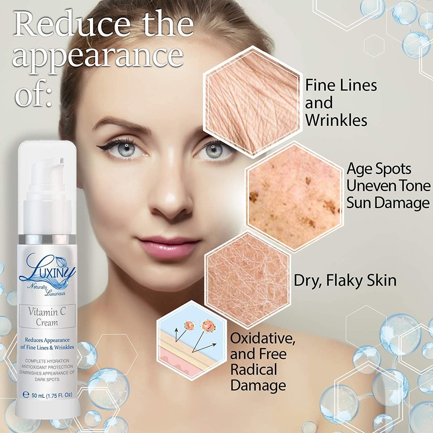 Skin Care Set | Moisturizing Skincare | Deep Cleansing Skincare | Hyaluronic Acid | Vitamin C Cream