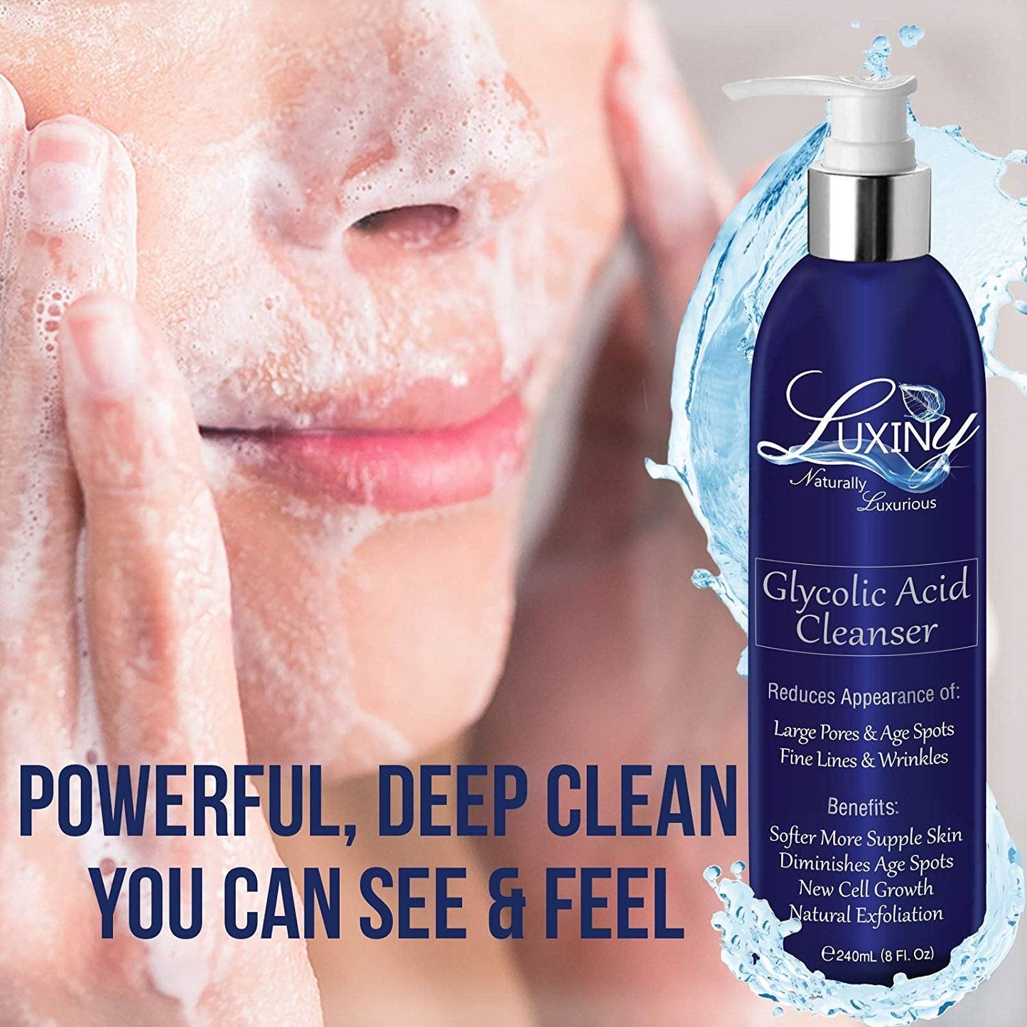 Exfoliating Cleanser | Glycolic Acid Cleanser | With Aloe Vera | Natural Skincare