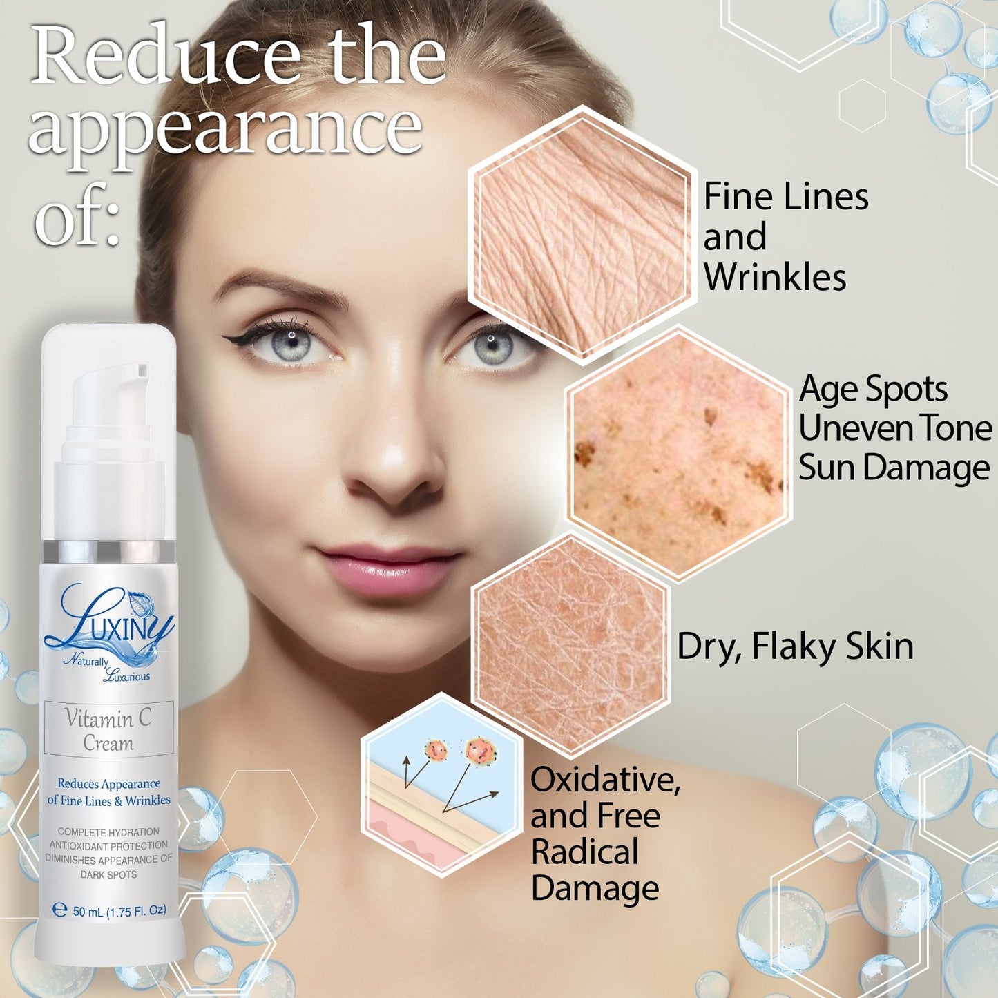 Vitamin C Cream | Facial Moisturizer | Luxiny Skincare | Natural Skincare