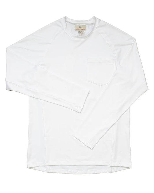 Rash Guard Long Sleeve for Men in White- FINAL SALE