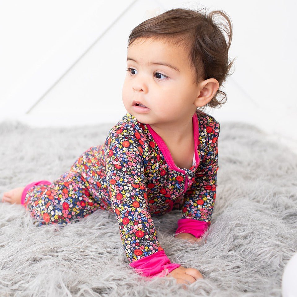 Midnight Petals Convertible Coverall