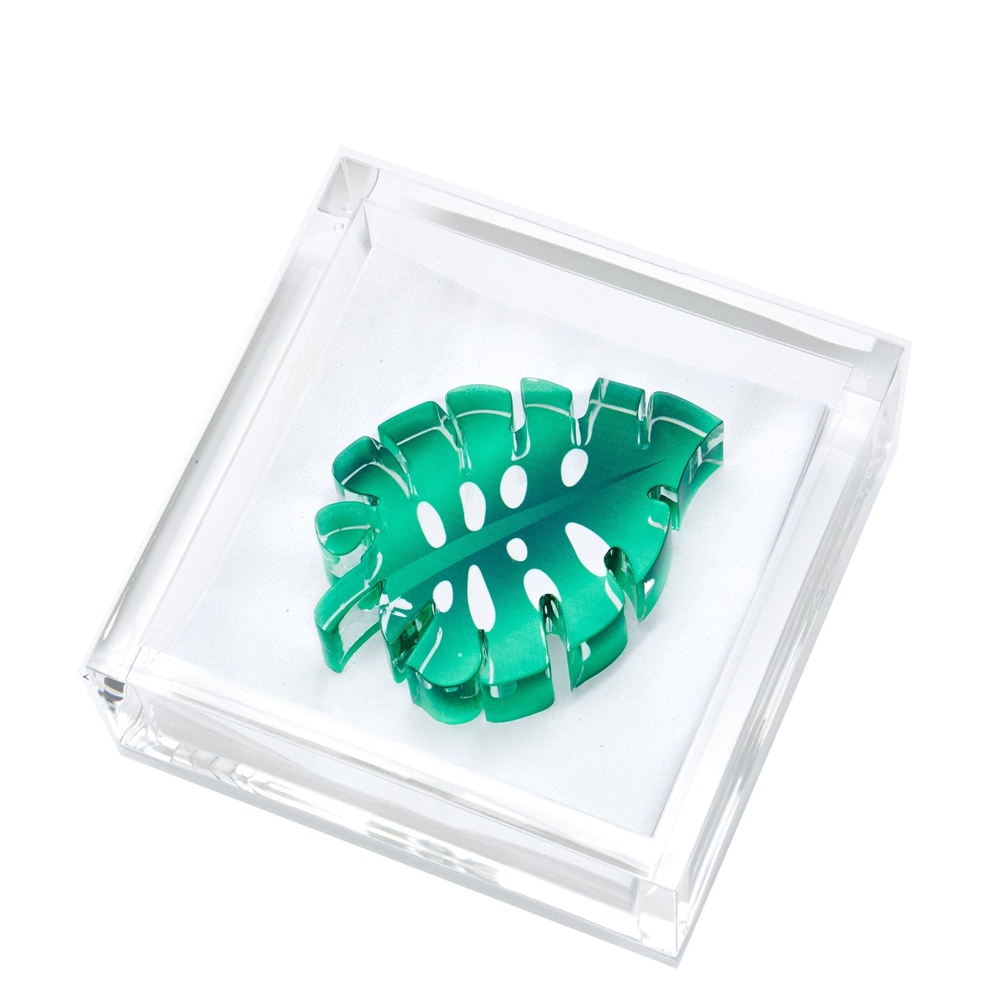 Monstera Leaf Acrylic Cocktail Napkin Holder