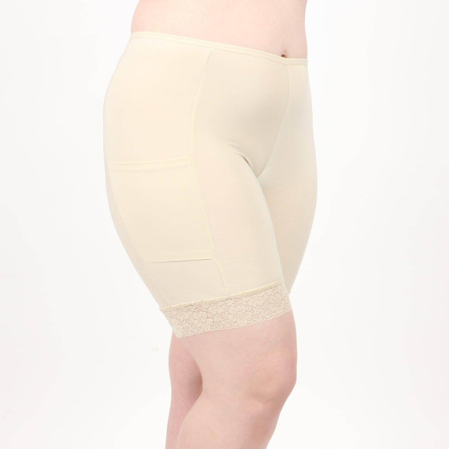 Cooling Slipshort with 2 Pockets 7" | Beige