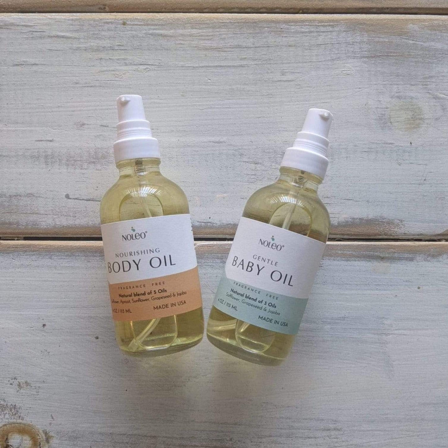 NOLEO Body Oil – Nourish, Soothe, and Restore Skin Naturally | 4oz Glass Bottle