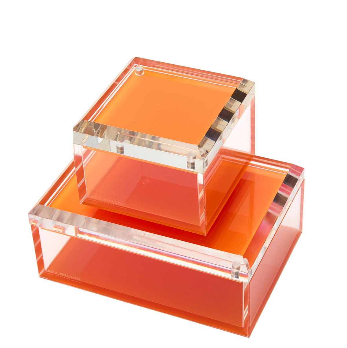 Orange Acrylic 5" x 7" Photo Box