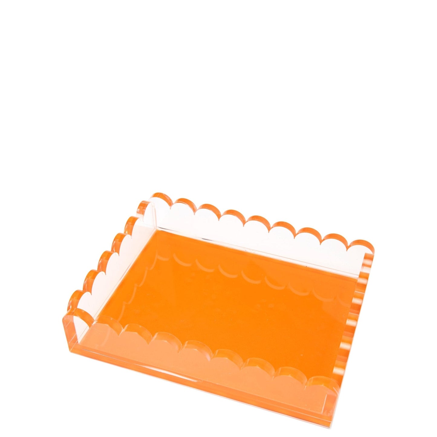 Orange Acrylic Scallop Tray