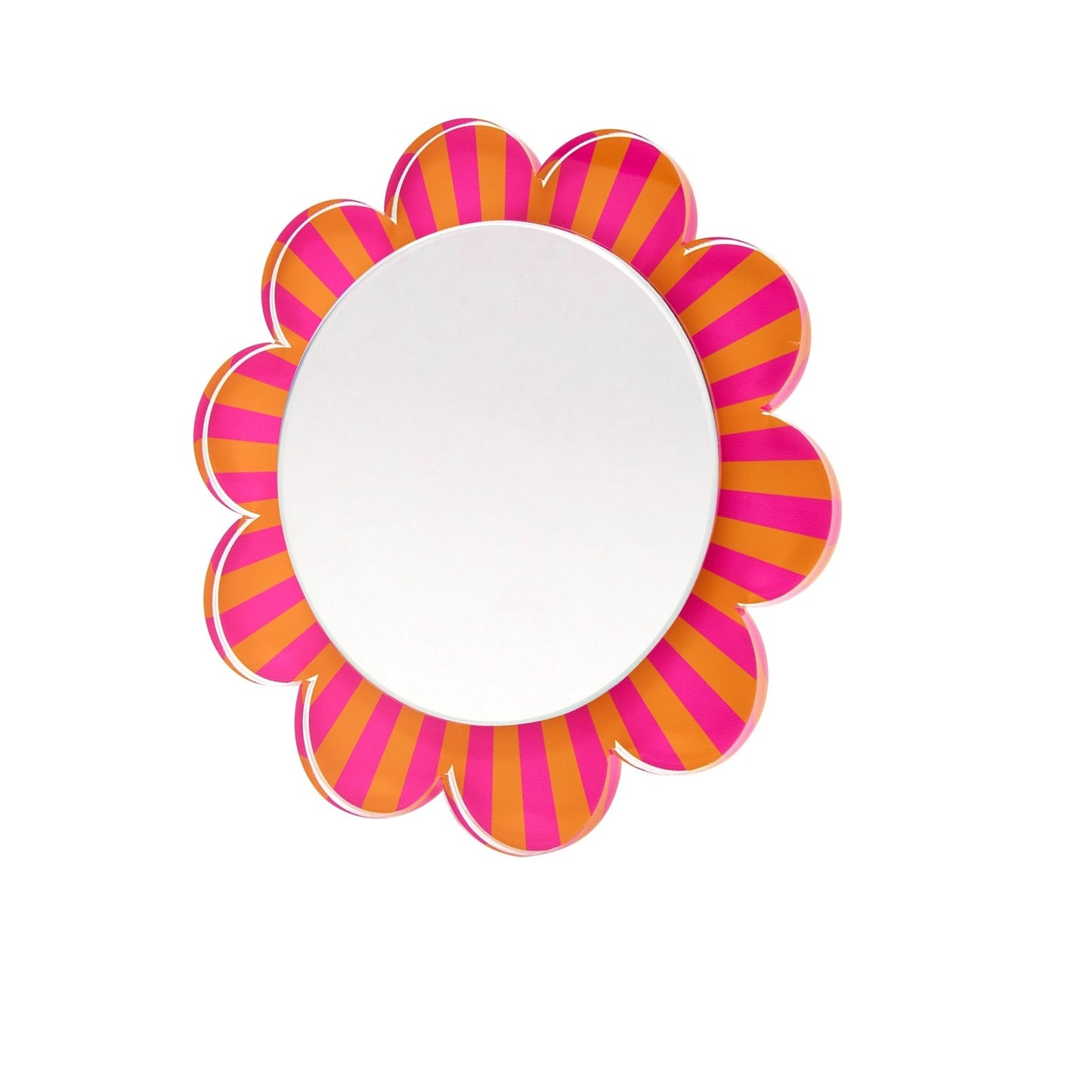 Orange & Pink Acrylic Daisy Mirror