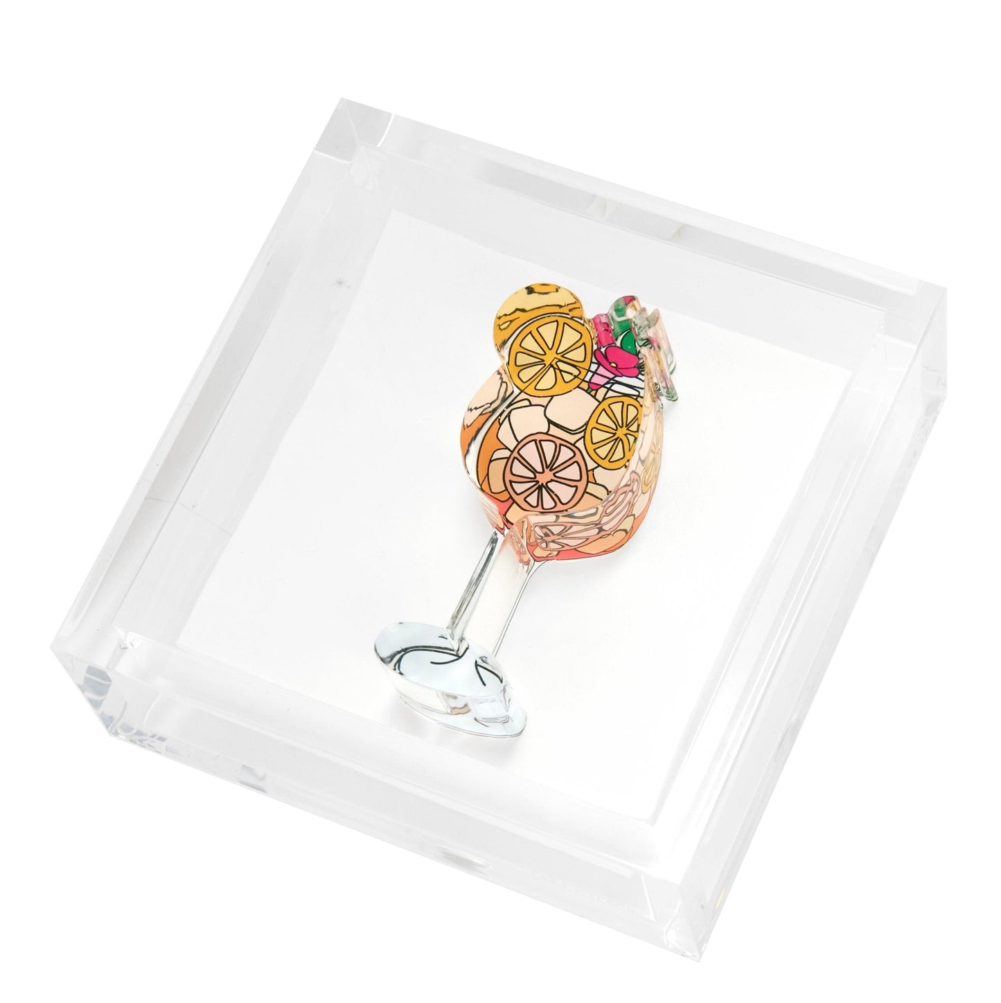 Orange Spritz Acrylic Cocktail Napkin Holder