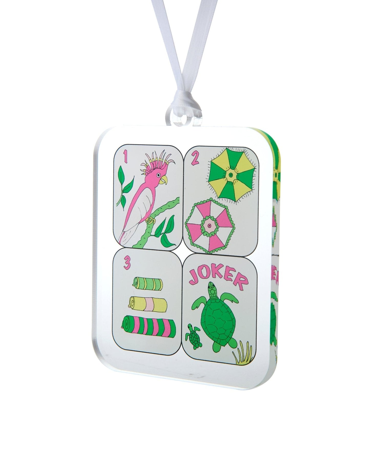 Palm Beach Mahjong Tiles Acrylic Ornament