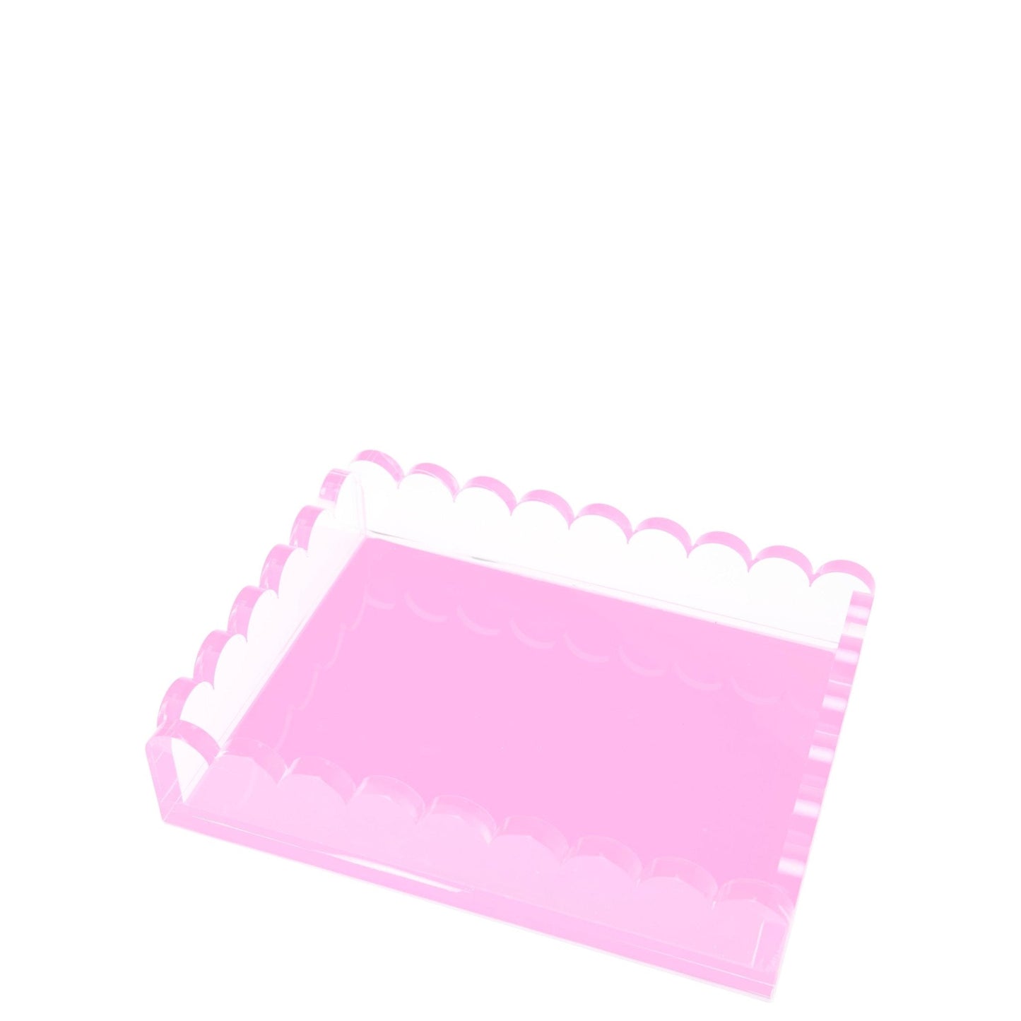 Pastel Pink Acrylic Scallop Tray