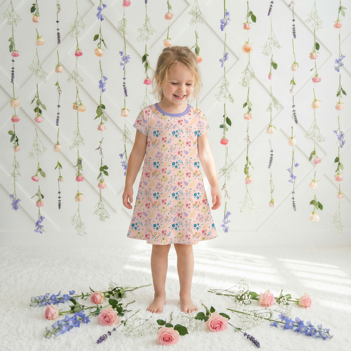Petal Parade A-Line Dress