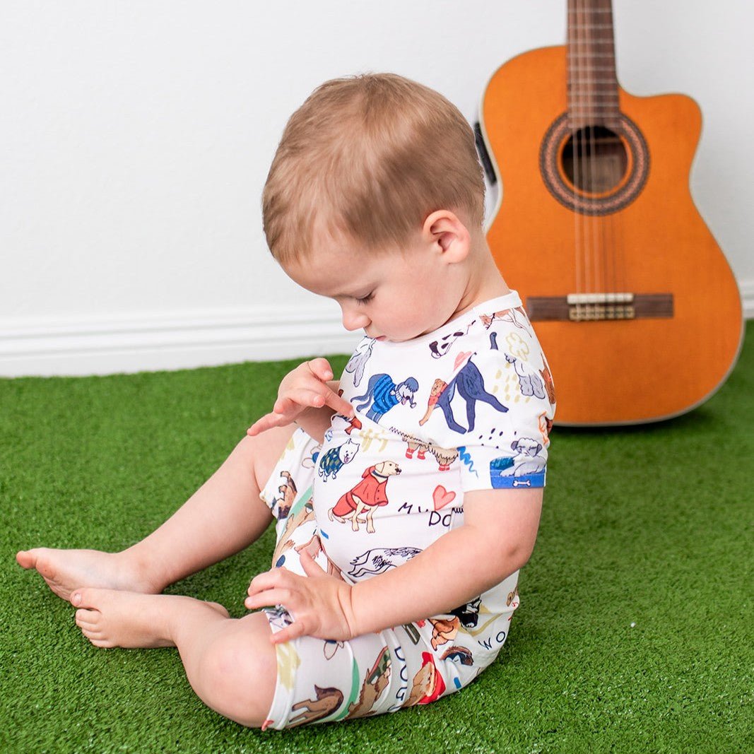 Puppy Pals White Shorts PJs