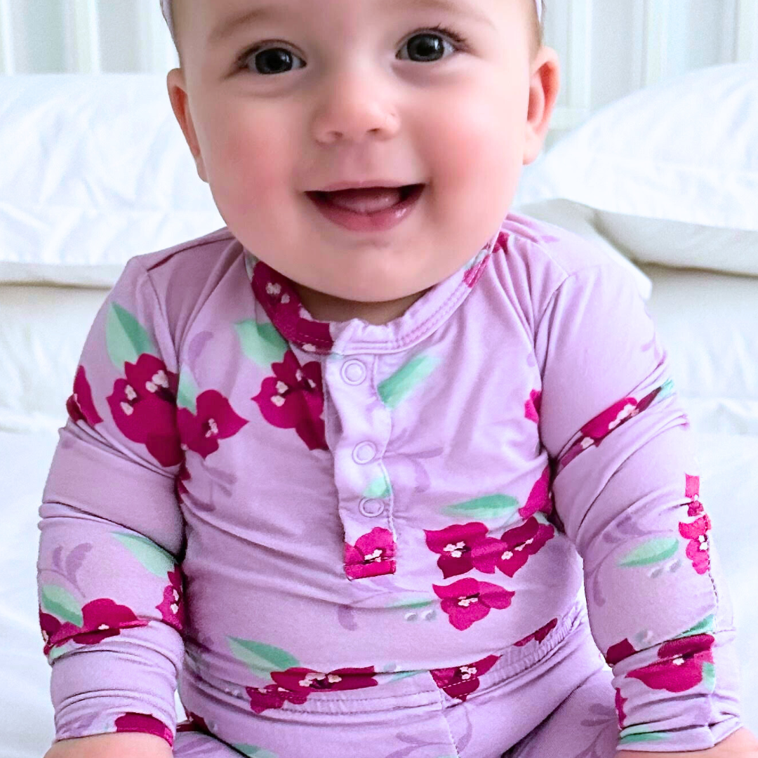 Amalfi Coast Pink Flower Two-Piece Set