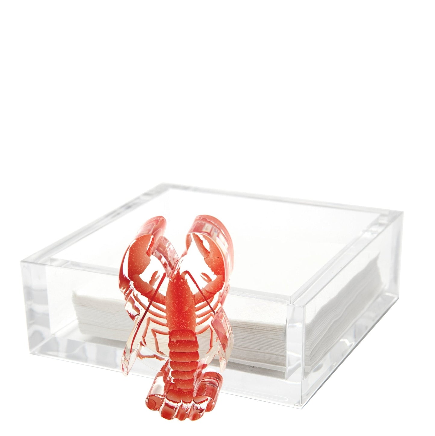 Red Lobster Acrylic Cocktail Napkin Holder