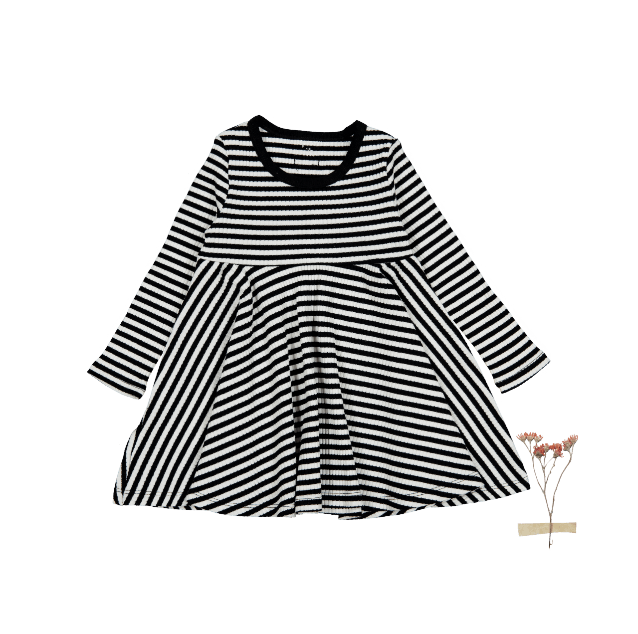 The Printed Long Sleeve Dress - Stripe