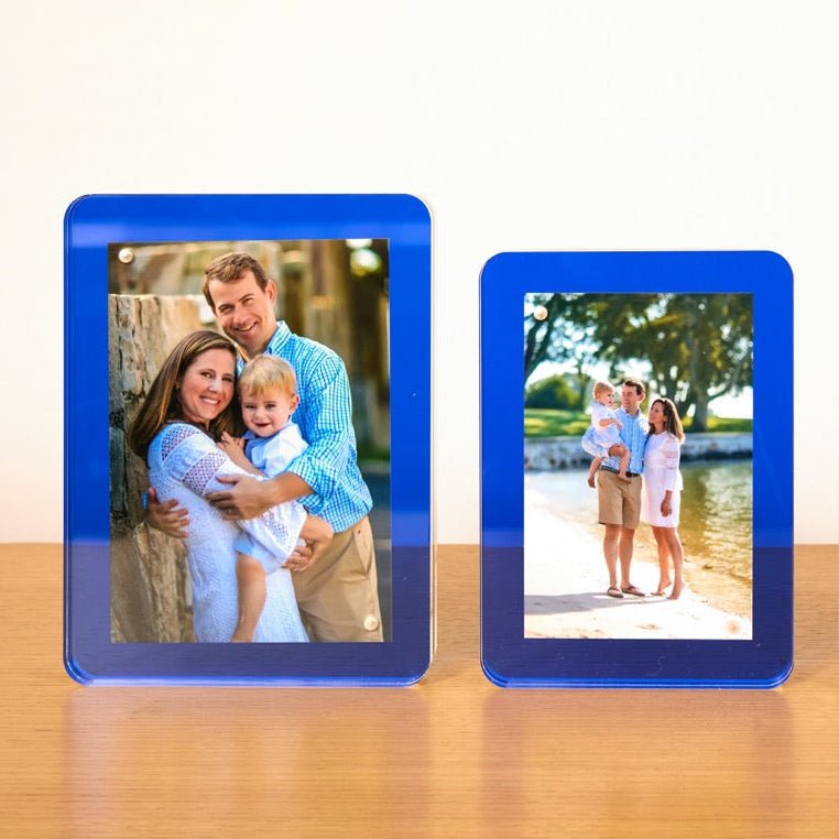 Sea Glass Blue Acrylic 4" x 6" Flip Frame