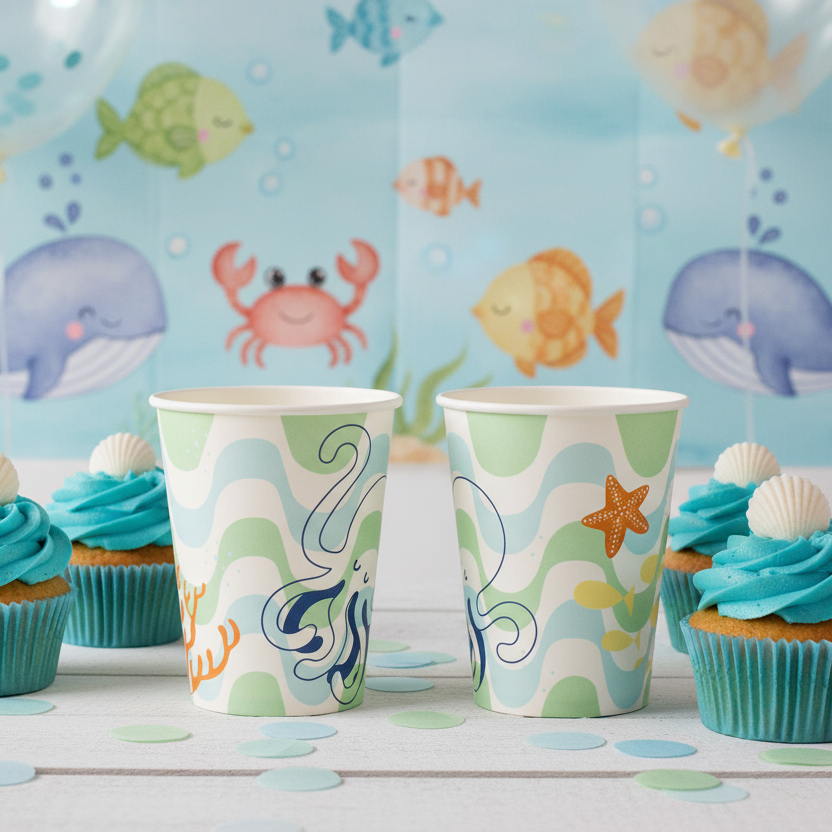 Merry Mermaids Octopus Cups (Set of 8)