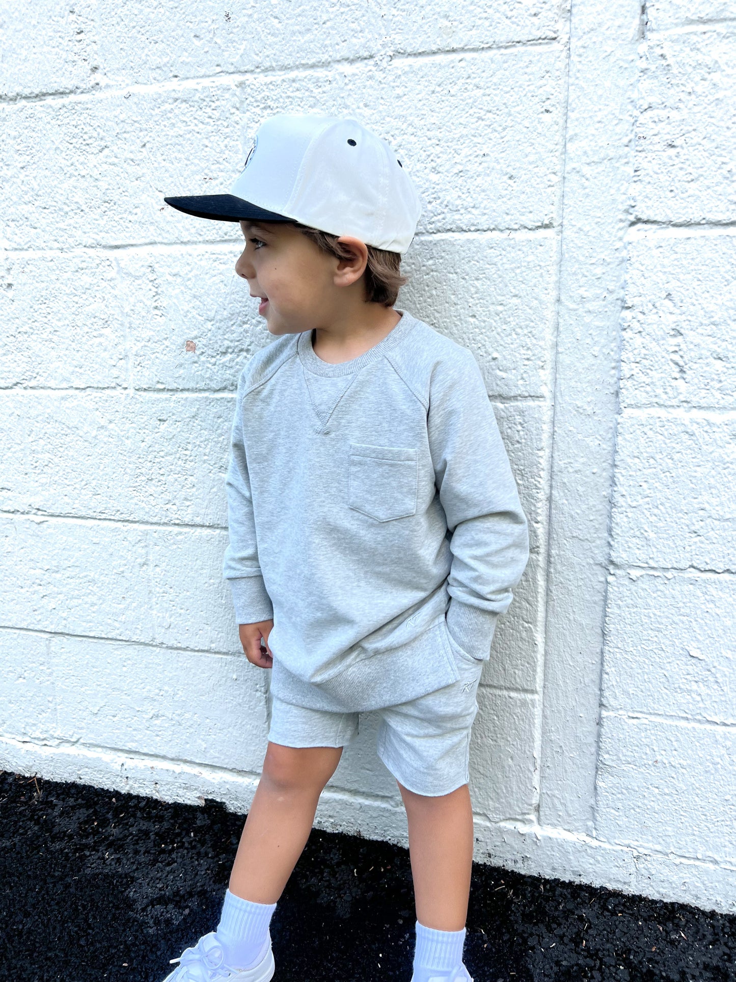 ORGANIC COTTON SHORTIES - GRAY