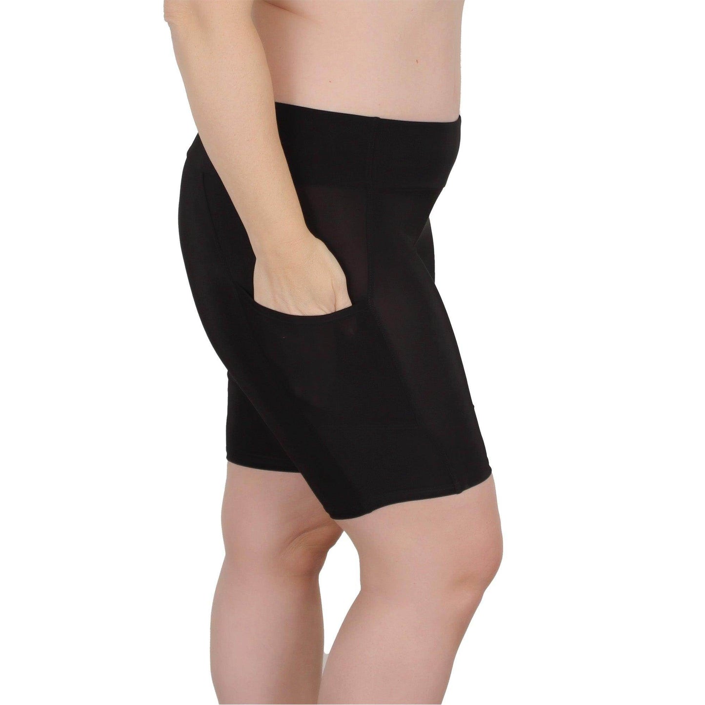 Signature Shortlette Slipshort with 2 Pockets 8" | Black