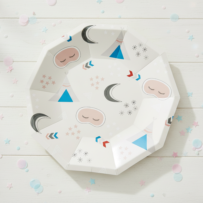 Glamping Sleepover Small Plates 7" (Set of 8) – Slumber Party Supplies