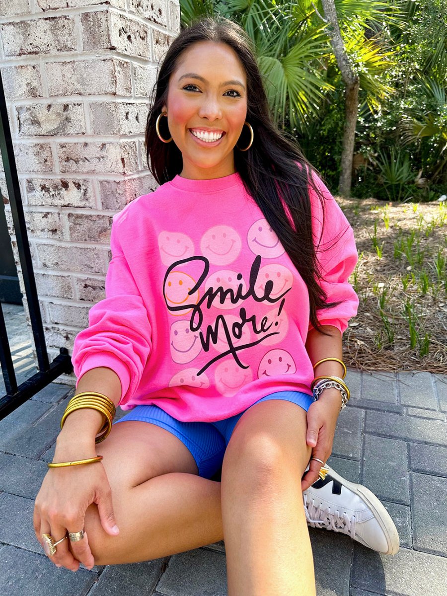 'Smile More' Crewneck Sweatshirt