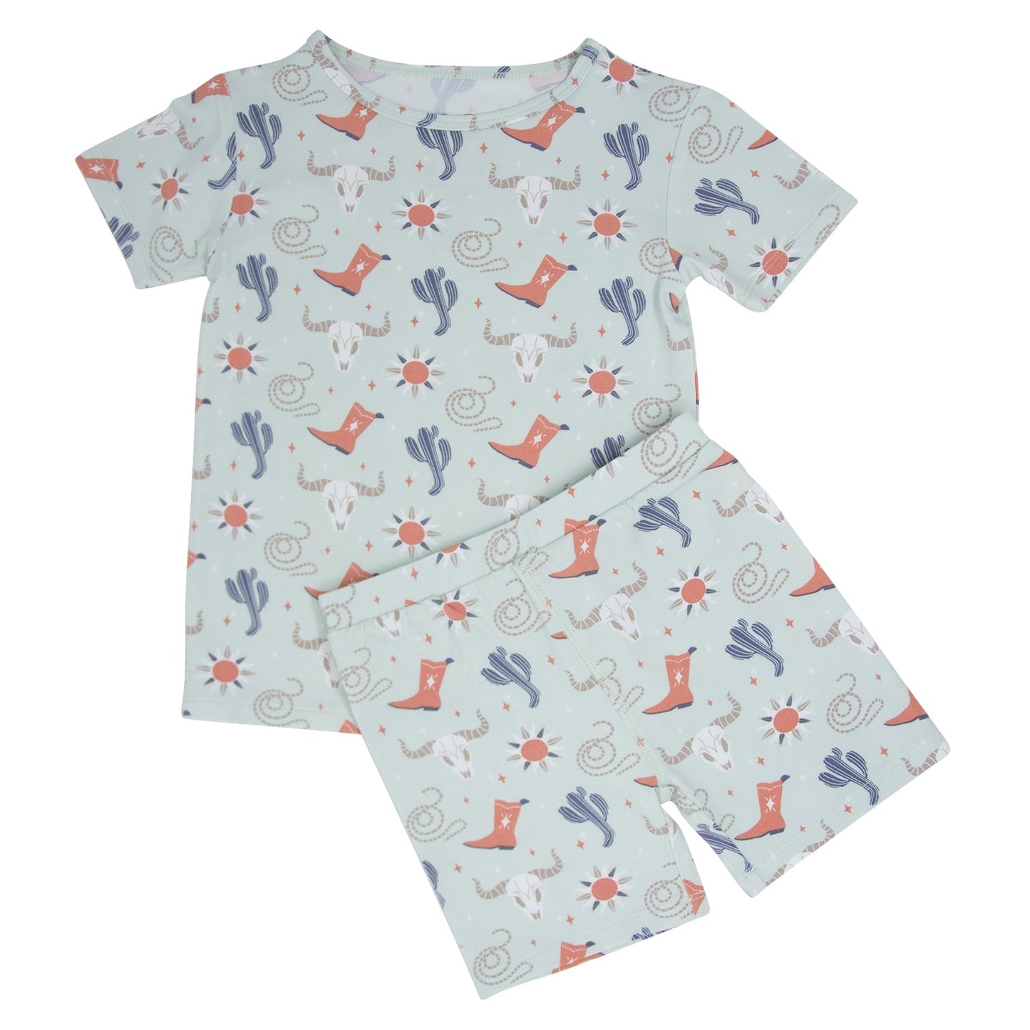 Bulls Boots Lasso Western Summer Pajama Set