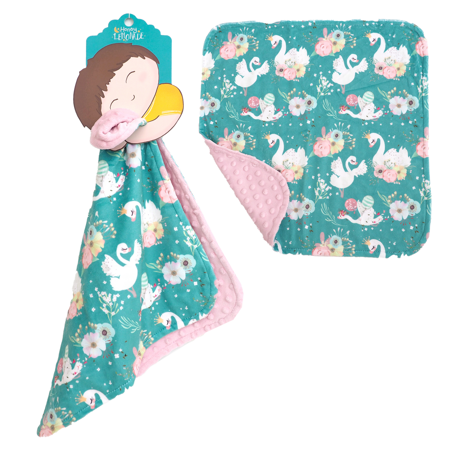 Mini Minky Blanket Swans