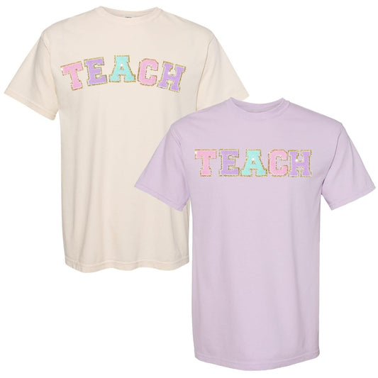 'Teach' Letter Patch T-Shirt