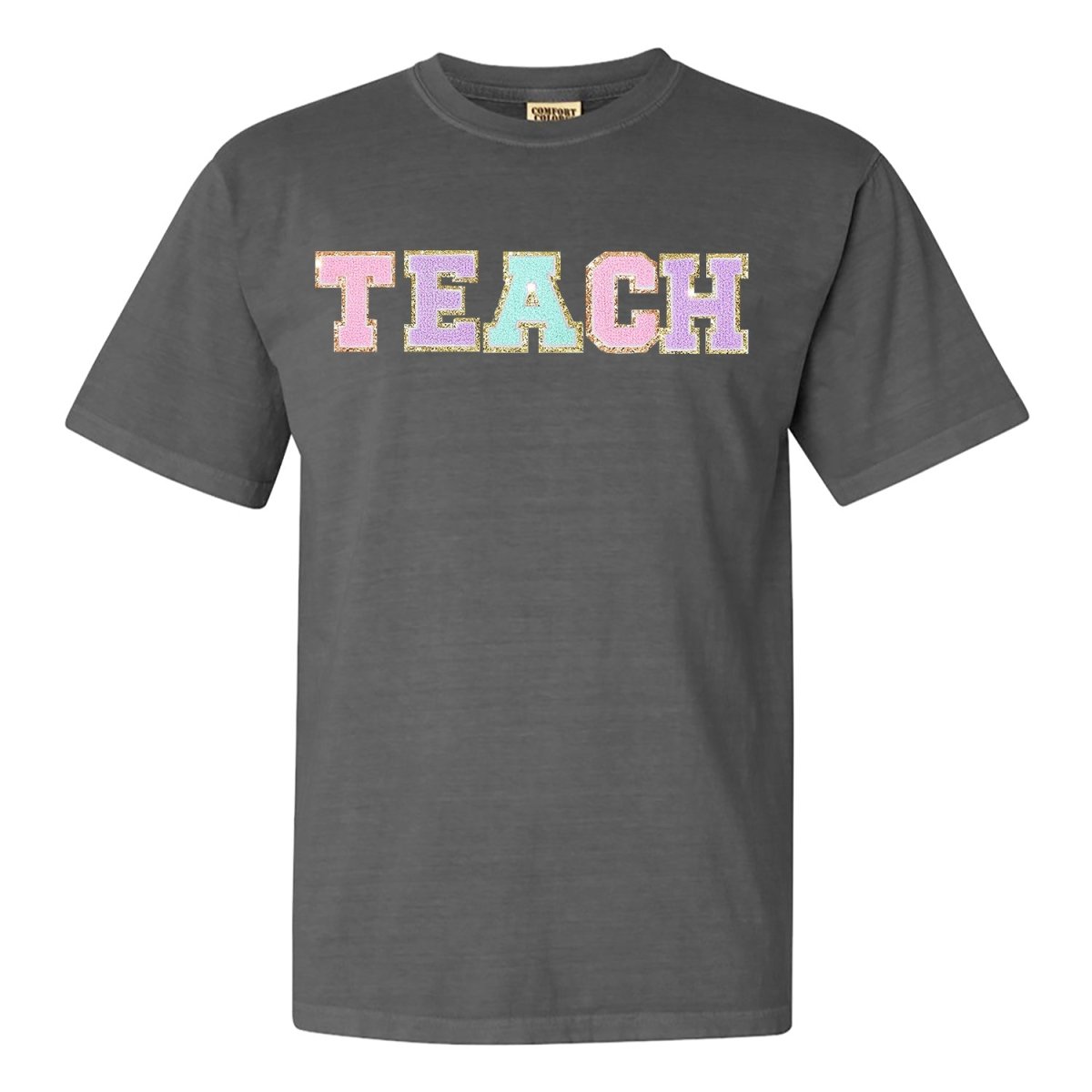 'Teach' Letter Patch T-Shirt
