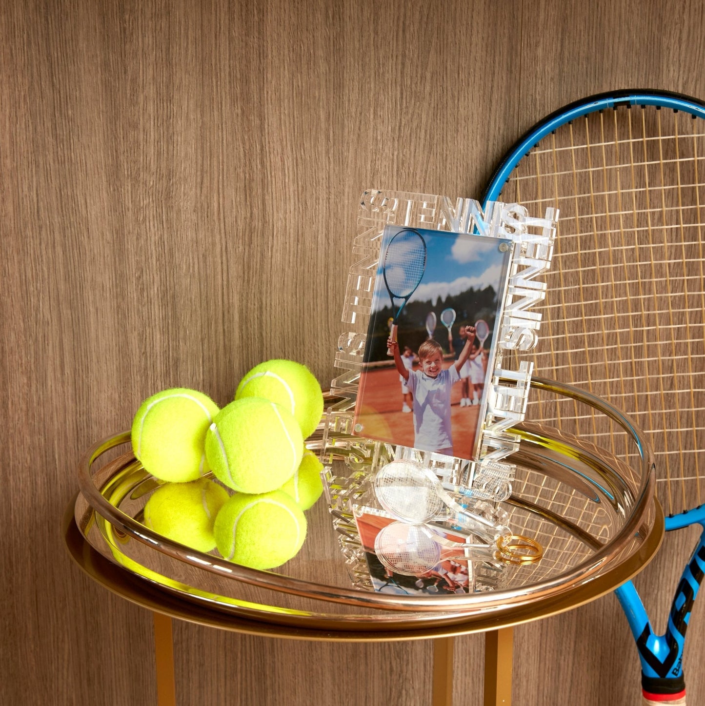 Tennis Racquets Acrylic Cocktail Napkin Holder