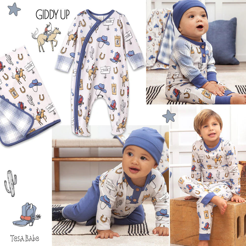 Cowboy Bamboo Henley Romper