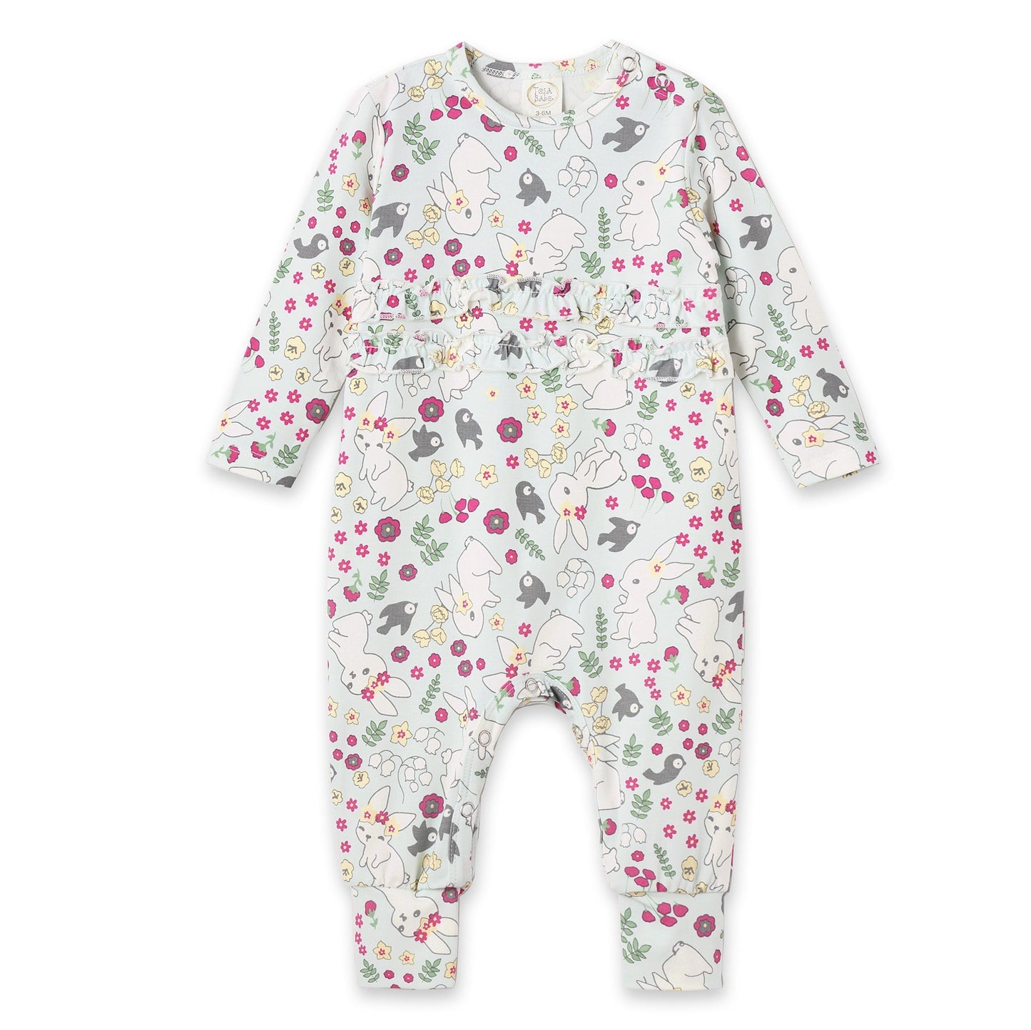 Bunny Garden Ruffle Romper – Bamboo Baby Jumpsuit