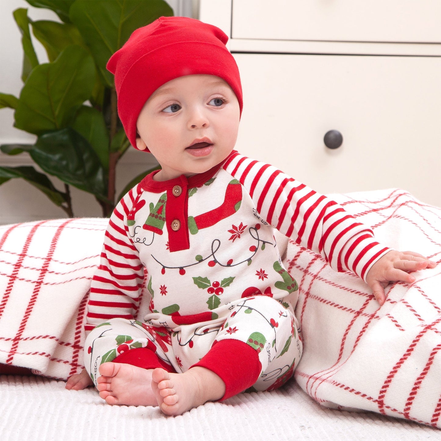 Baby's 'Tis The Season Bamboo Romper