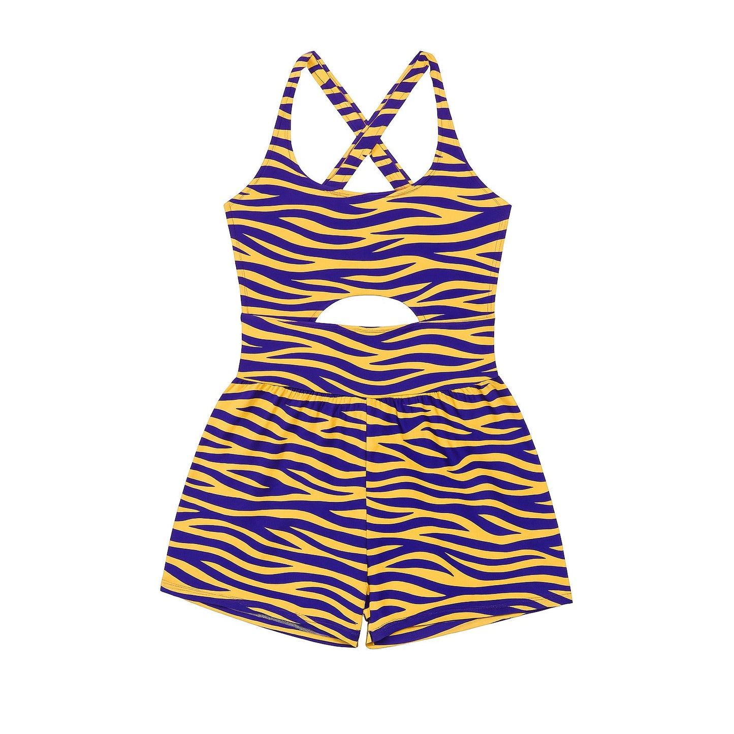 Kids' Haddie Romper - Tiger Striped