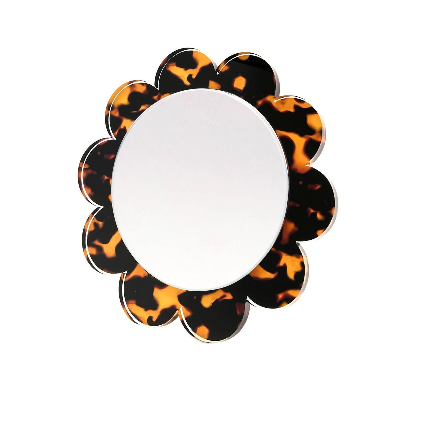 Tortoise Acrylic Daisy Mirror