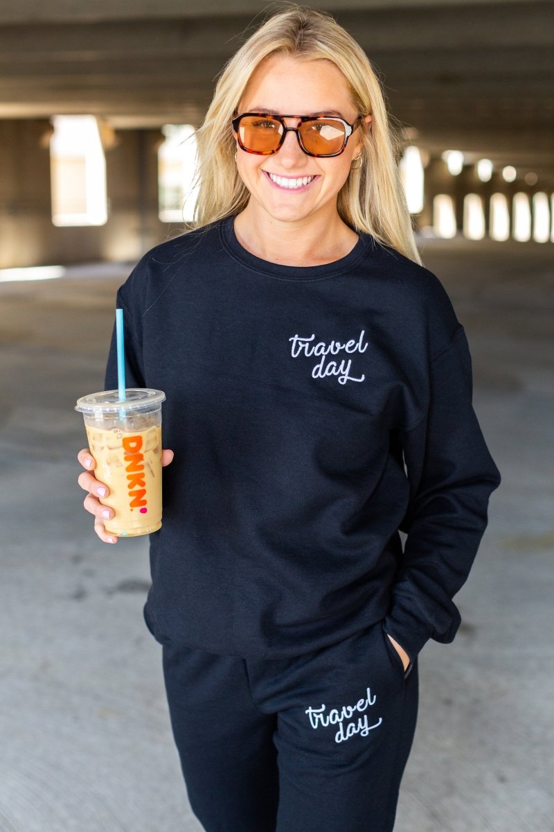'Travel Day' Crewneck Sweatshirt