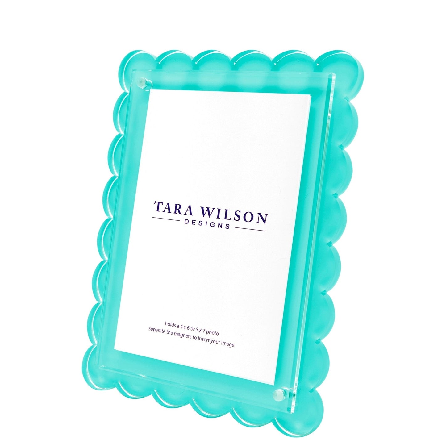 Turquoise Acrylic Scallop Frame