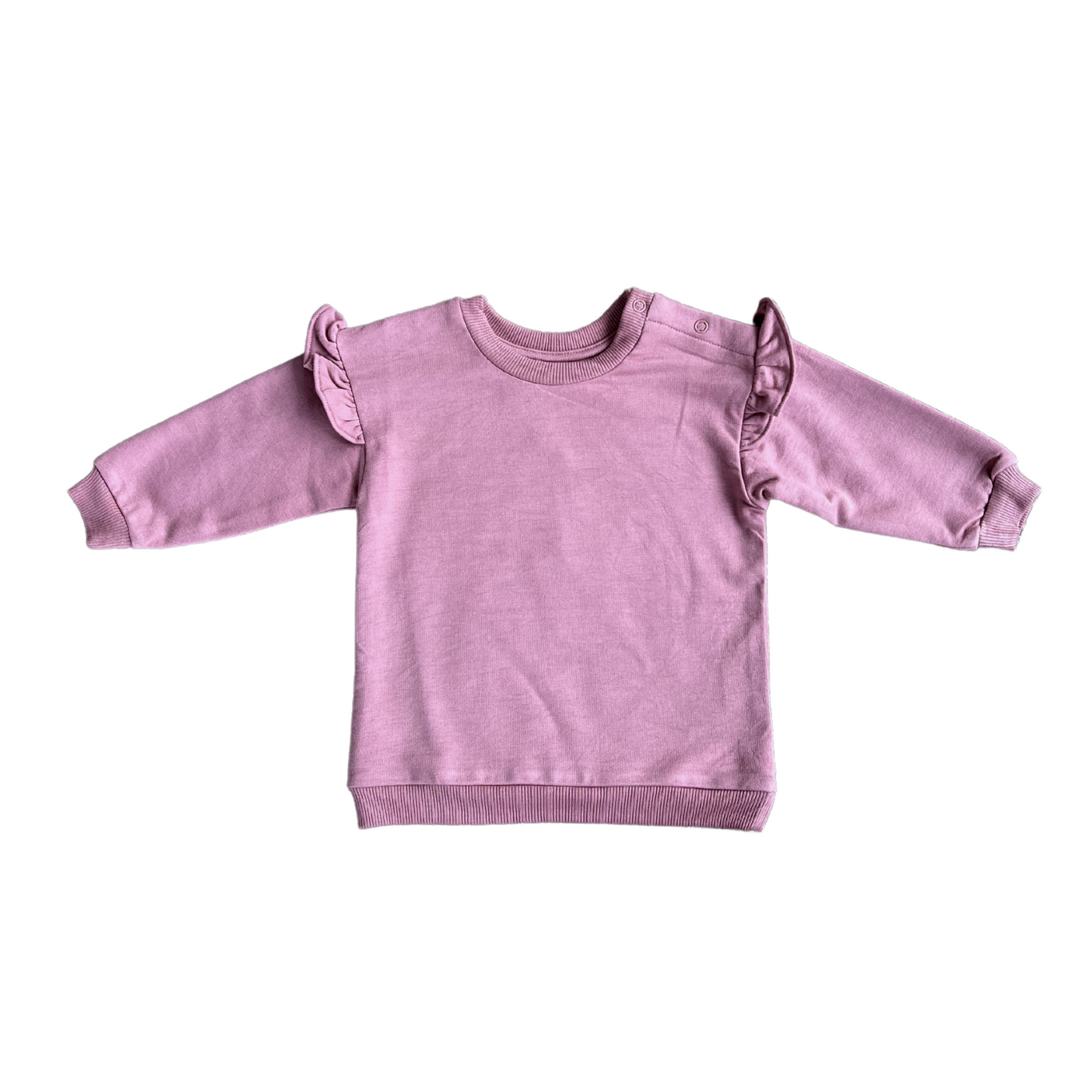 RUFFLE SWEATSHIRT-MAUVE