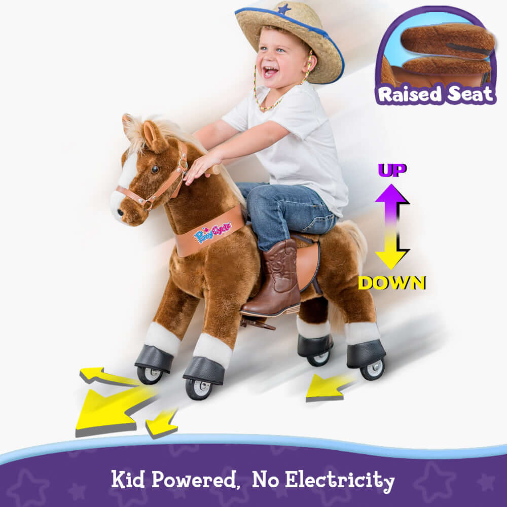 Model U Ride‑On Pony Toy Riding Horse Age 4‑7 Brown