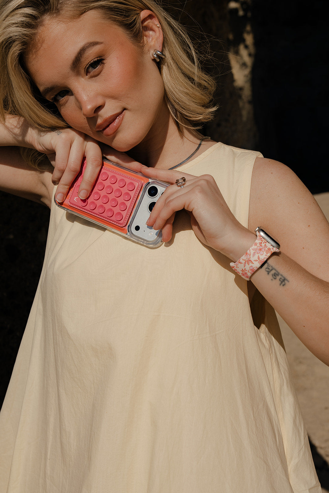 Pink Posy Watch Band