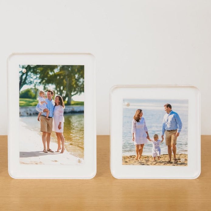 White Acrylic 5" x 7" Flip Frame