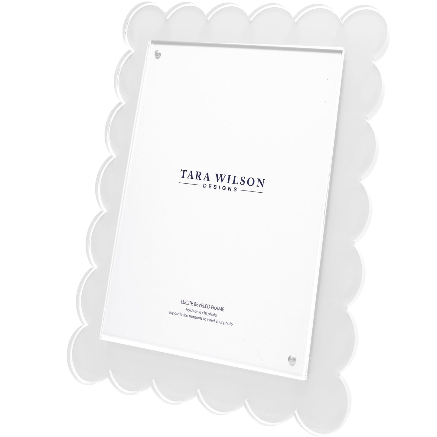 White Acrylic 8" x 10" Scallop Frame