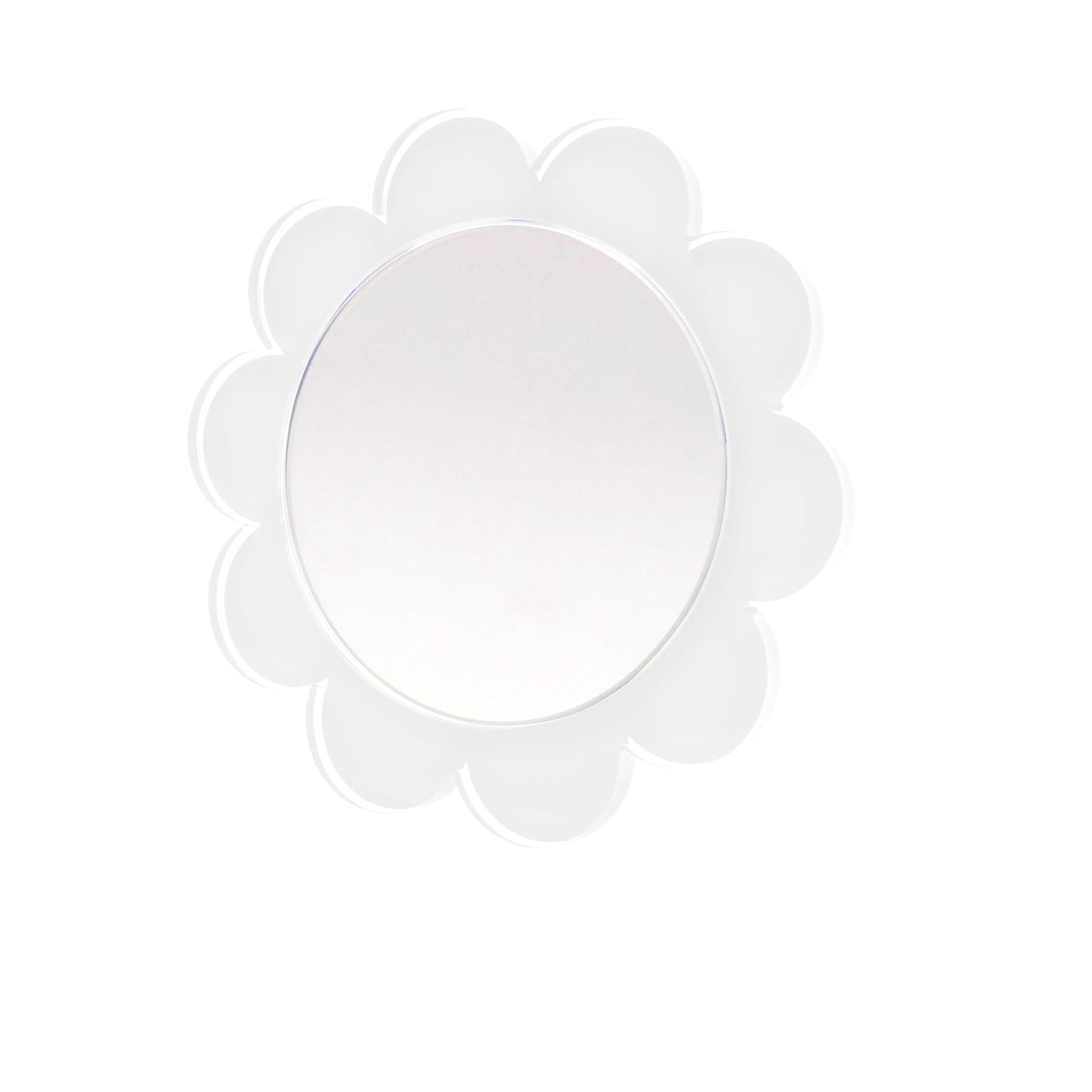 White Acrylic Daisy Mirror