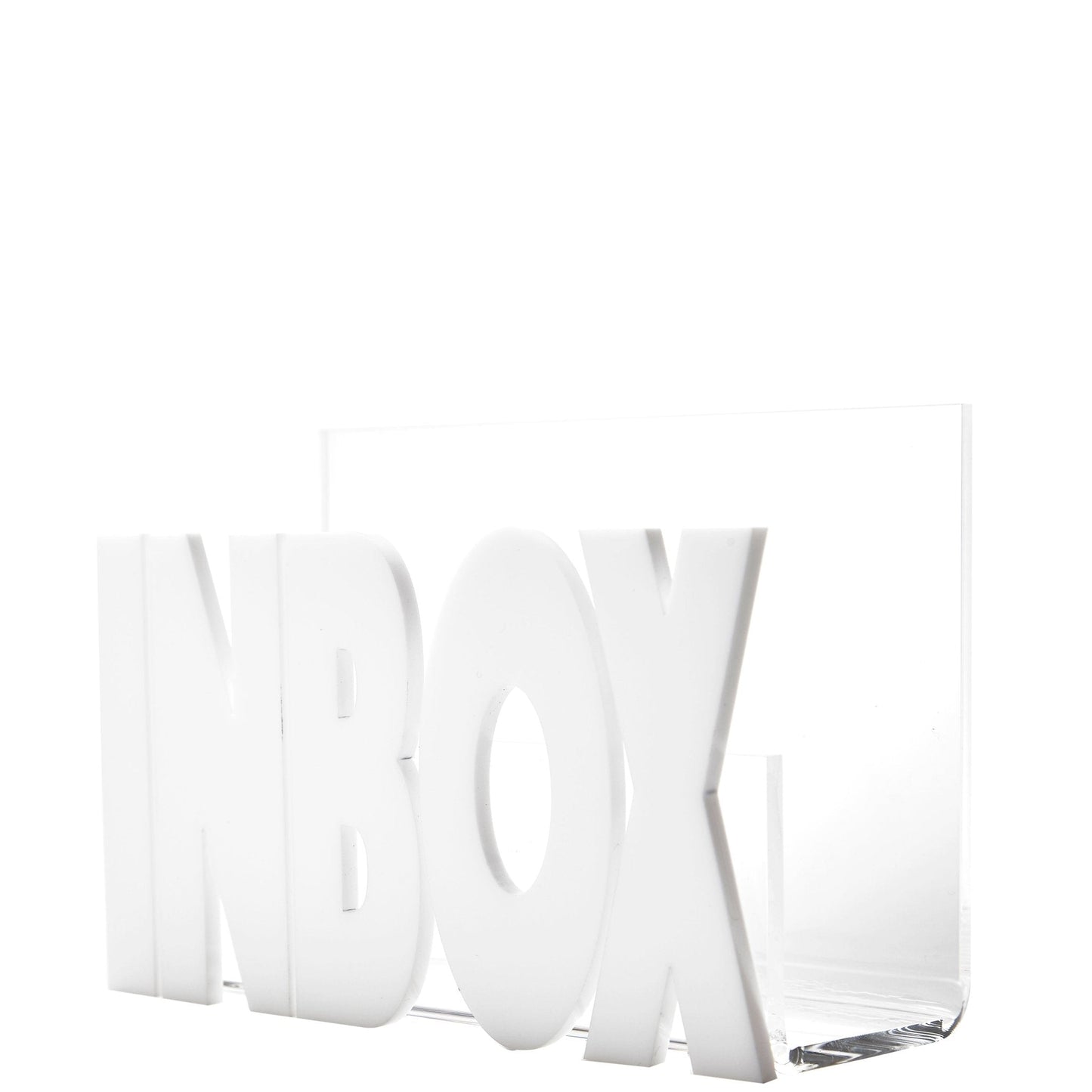 White Inbox Acrylic Holder