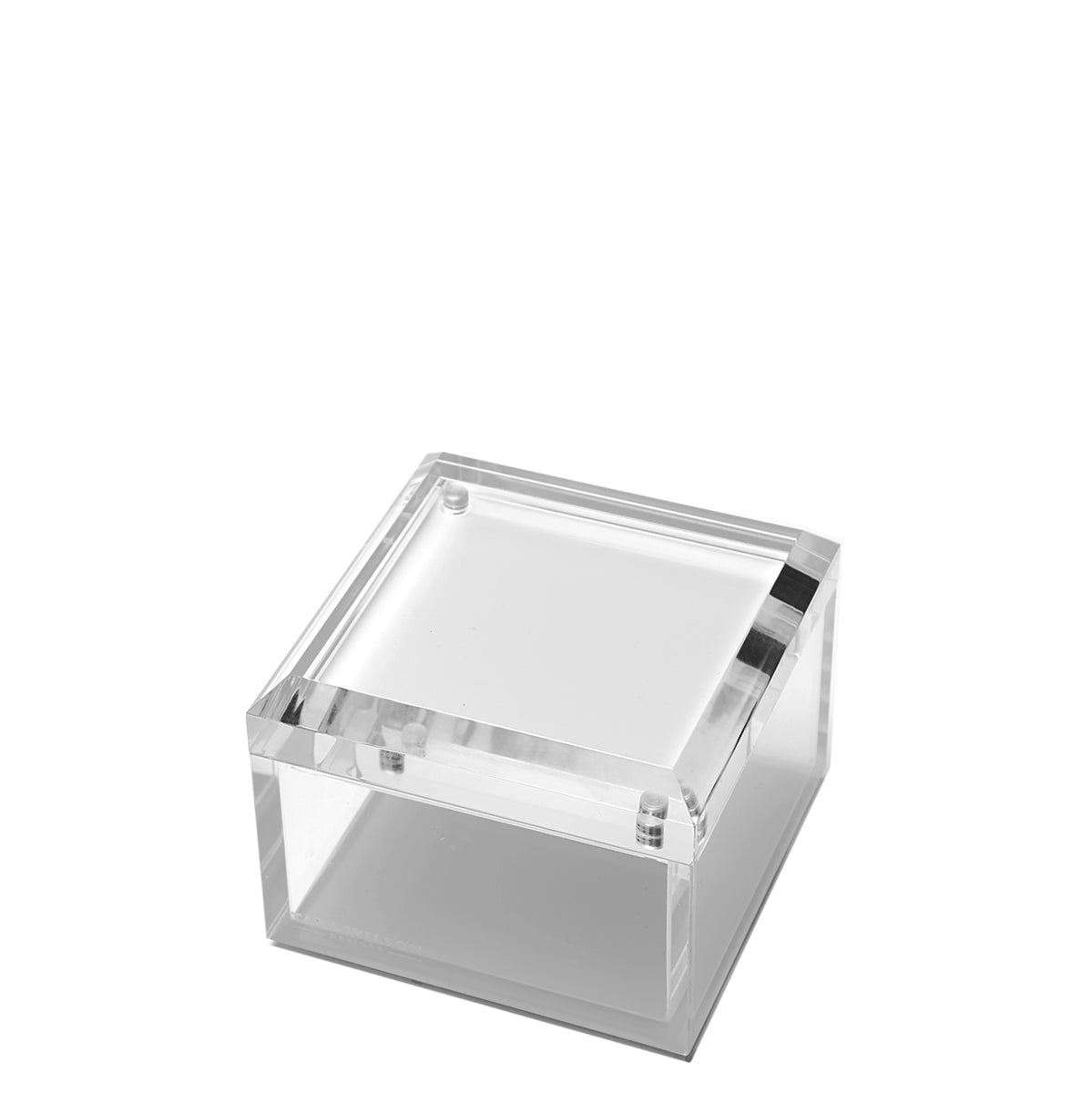 White Printed Acrylic 4" x 4" Photo Box