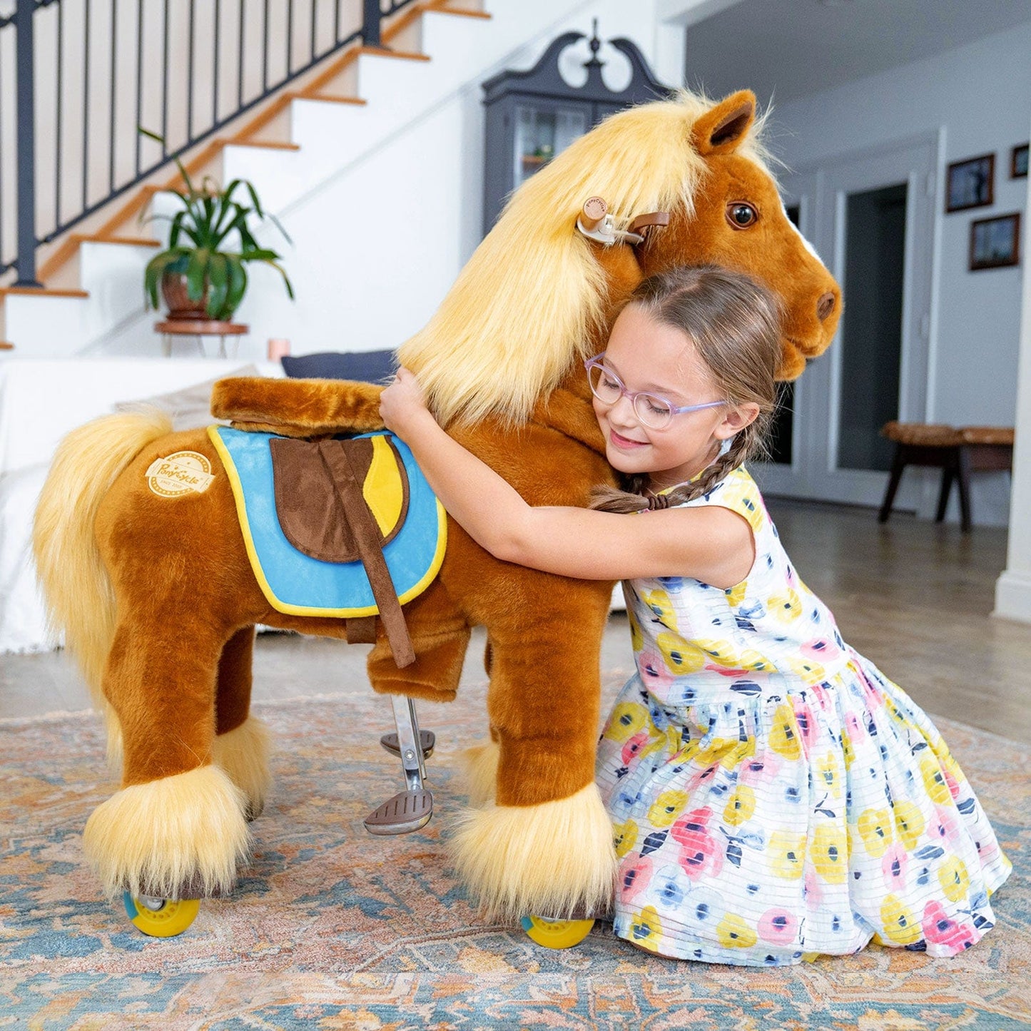 Model X Riding Horse Toy for Age 3-4 Brown
