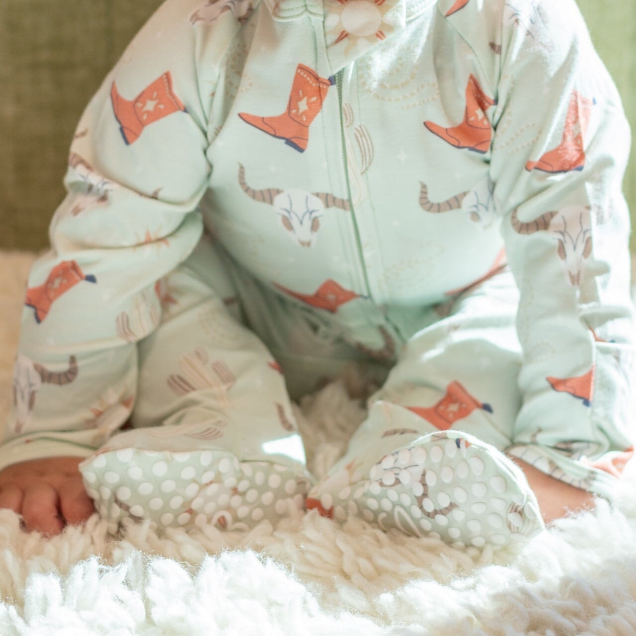 Bulls Boots Lasso Western Zipper Footie