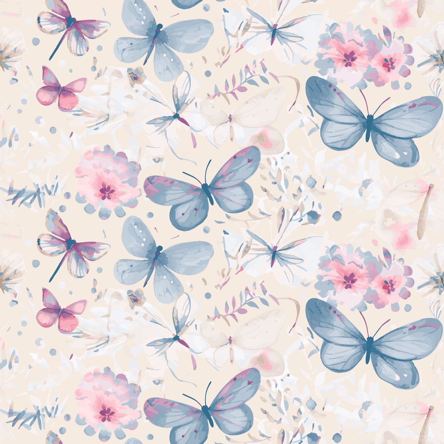 Watercolor Butterfly Zipper Footie