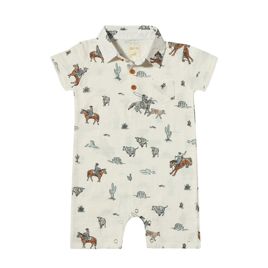 Finley Cowboy Romper